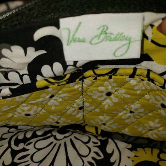 Vera Bradley Sm Black/Yellow Purse - Picture 5 of 7
